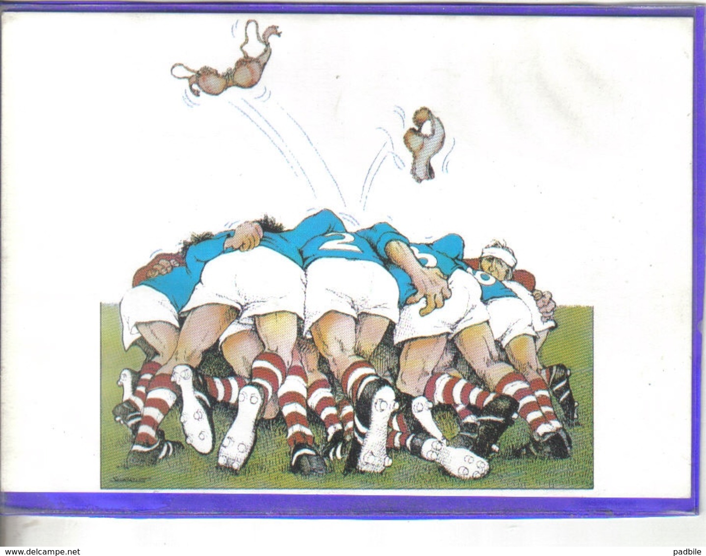 Carte Postale Rugby  La Mélée Par SERRE Illustrateur   Très Beau Plan - Rugby