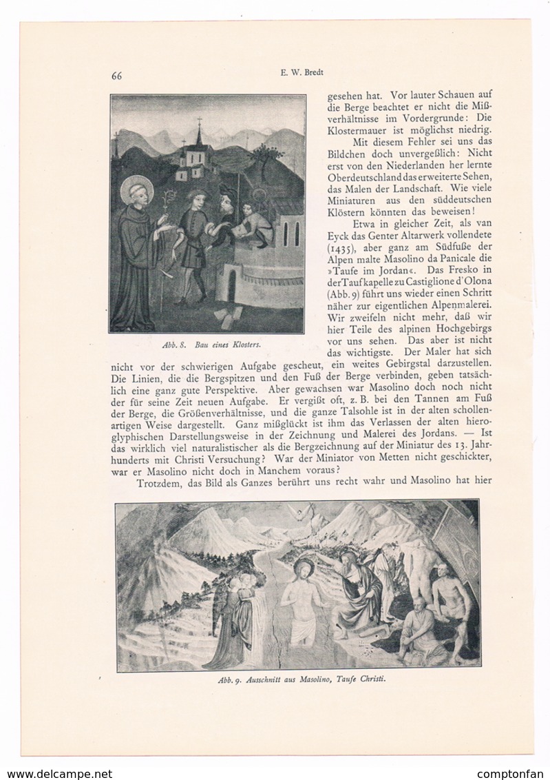 A102 256 E. W. Bredt Künstler Der Alpen 3 Artikel Mit Vielen Bildern 141 Seiten !! - Schilderijen &  Beeldhouwkunst