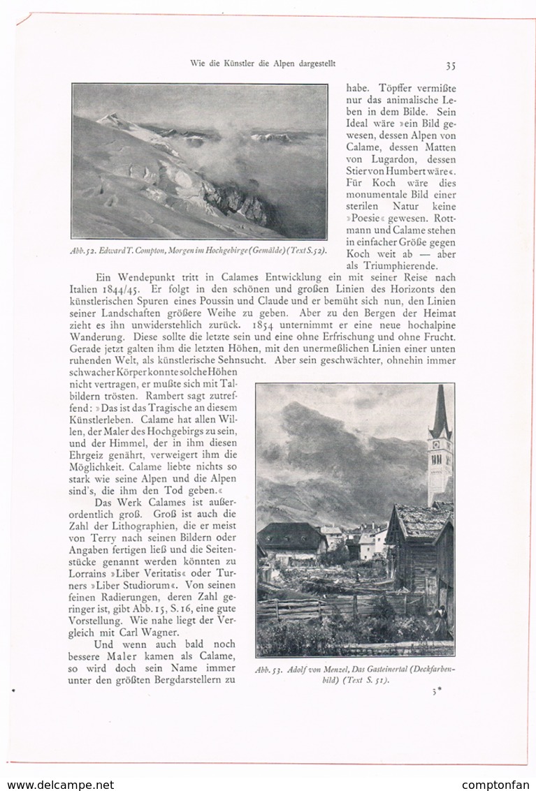 a102 256 E. W. Bredt Künstler der Alpen 3 Artikel mit vielen Bildern 141 Seiten !!