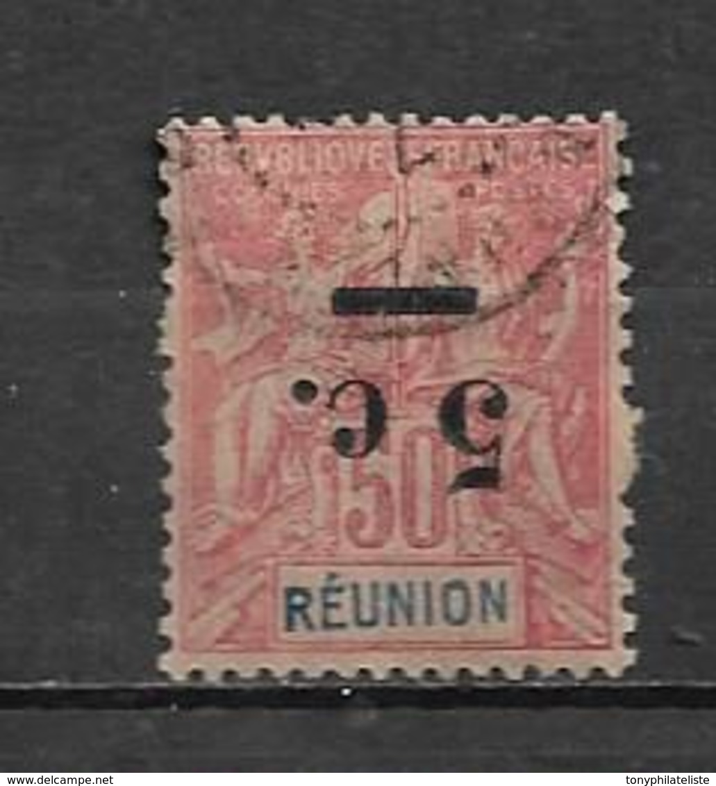 Timbre De Réunion  De 1901 N°53a (surcharge Renversée)  Oblitérés Cote 70€ - Used Stamps