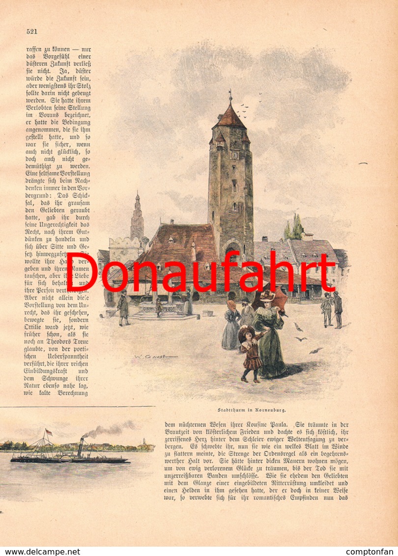 a102 259 Conrad Alberti Donaufahrt 3 Artikel mit vielen Bildern 1894 !!