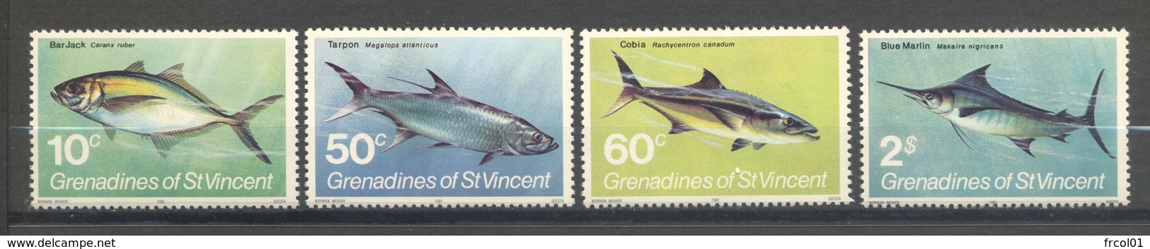 Saint-Vincent & Grenadines, Yvert 216/219, Scott 218/221, MNH - St.Vincent & Grenadines