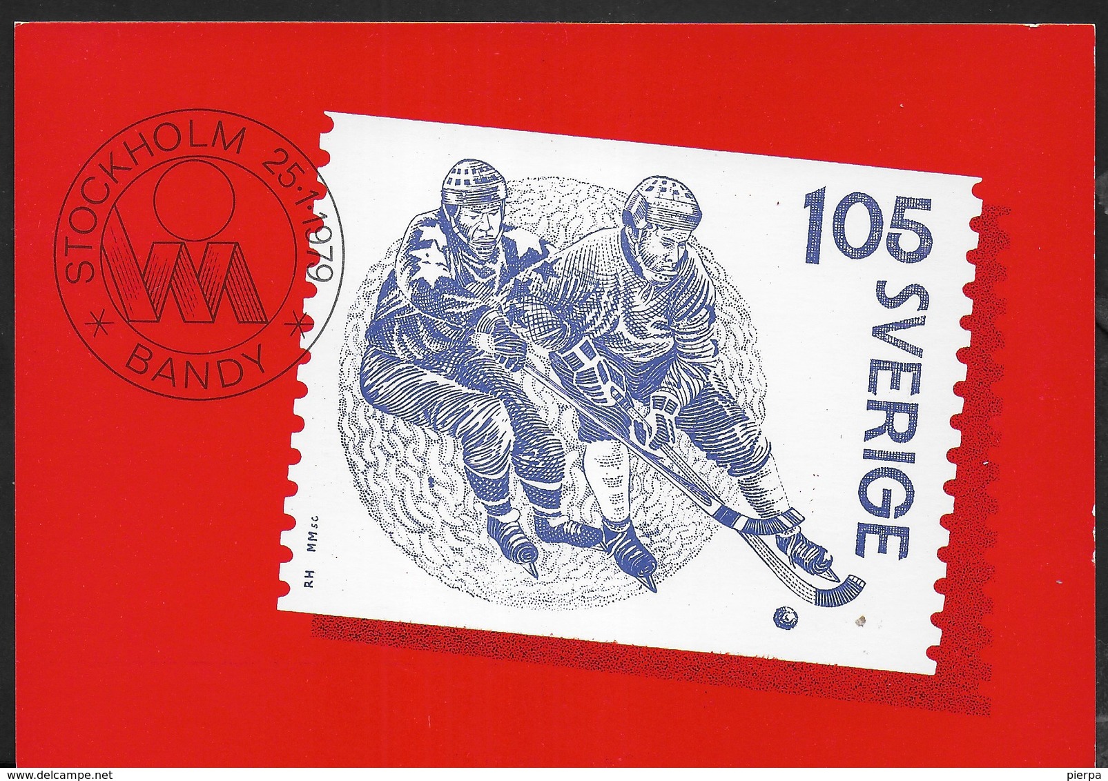 SVERIGE - BANDY - HOCKEY - 25.01.1979 - NUOVA - Francobolli (rappresentazioni)