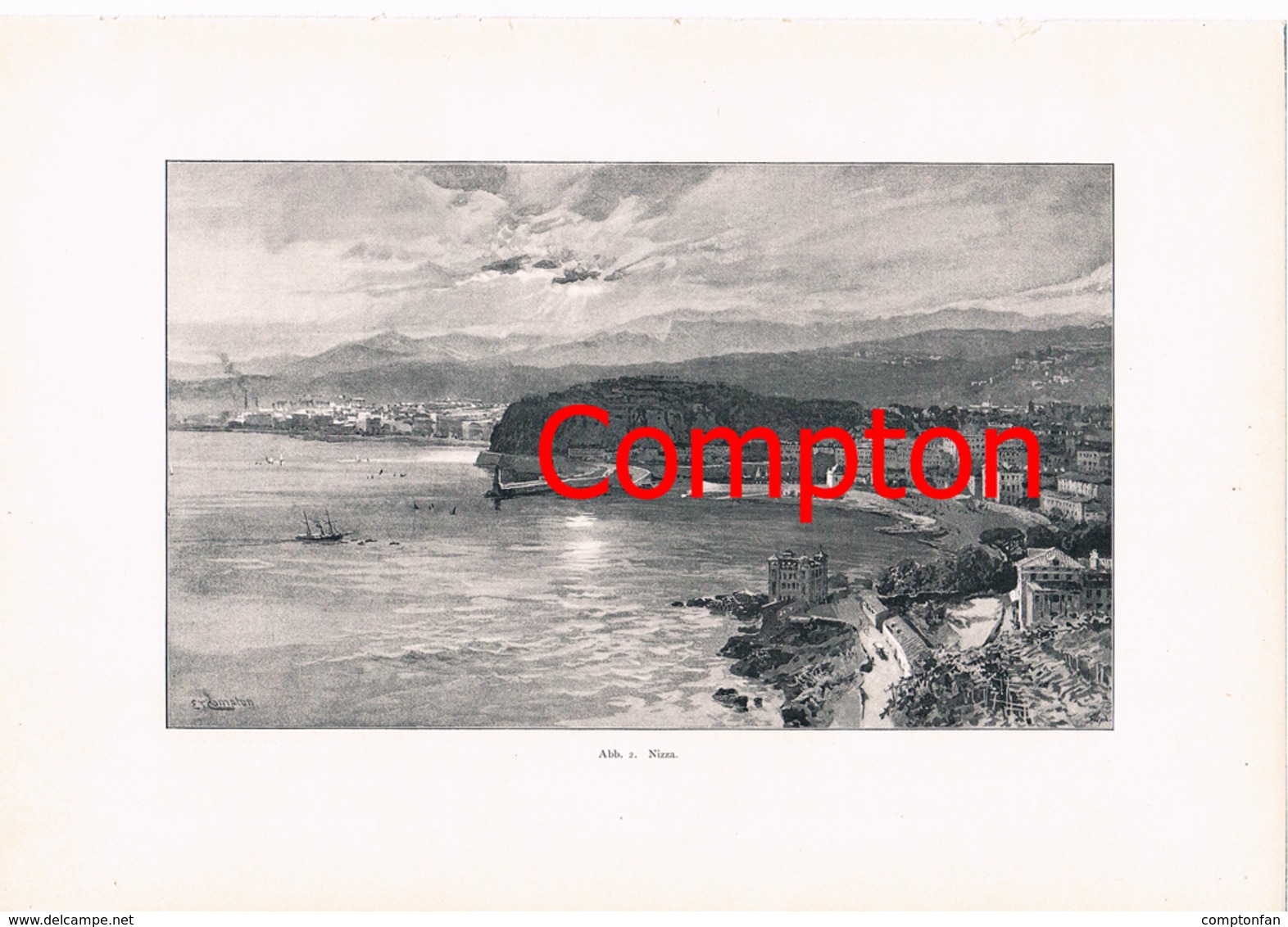 268 - E.T.Compton Paul Hey Riviera Artikel Mit 7 Bildern 1896 !! - Autres & Non Classés