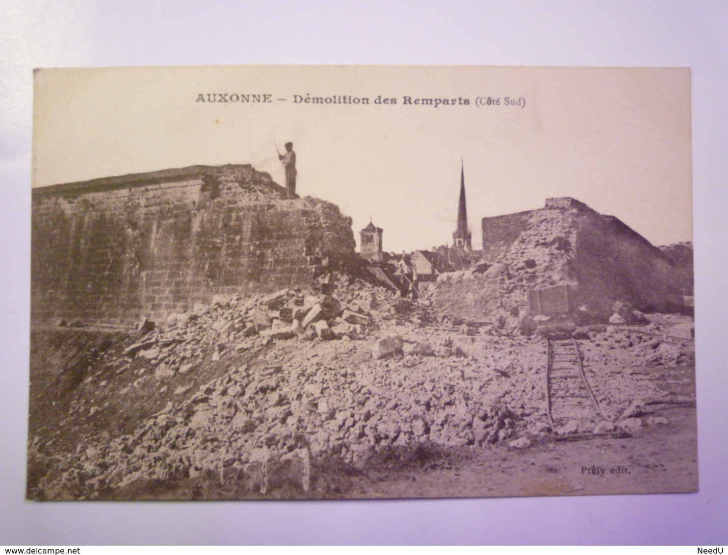 AUXONNE  (Côte D'Or)  :  Démolition Des REMPARTS  (Côté Sud)  1917   XXX - Auxonne