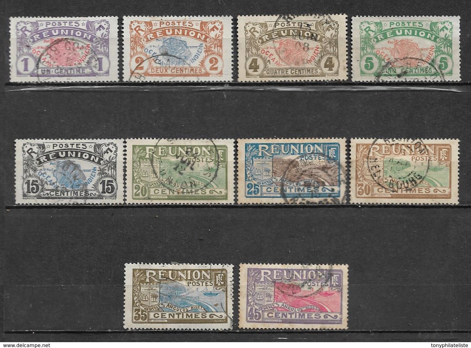 Colonie Timbre De Réunion De 1907/17  N°56 A 66 (sauf N°60)  Oblitérés - Oblitérés