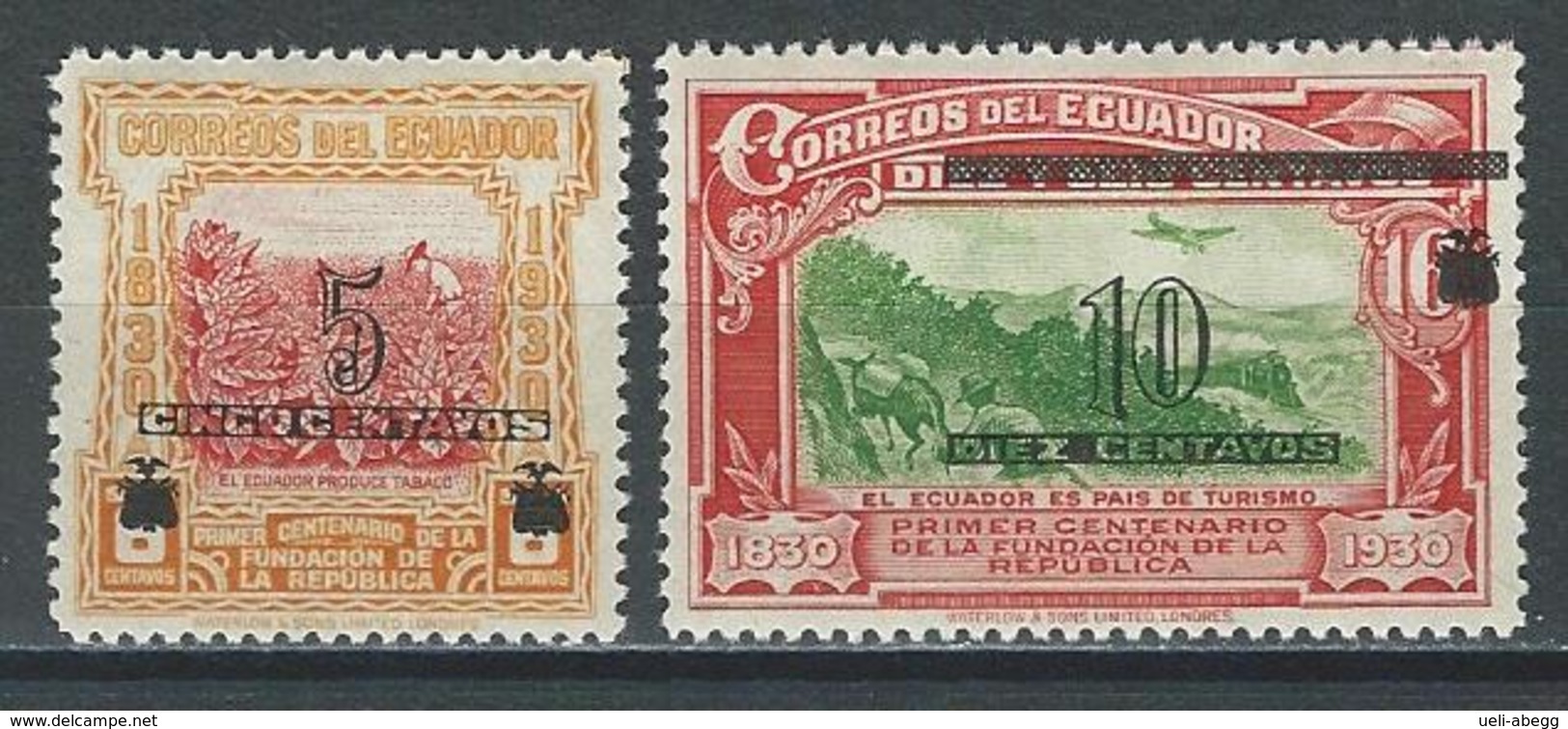 Ecuador Mi 312-13, Sc 319-20 * MH - Ecuador