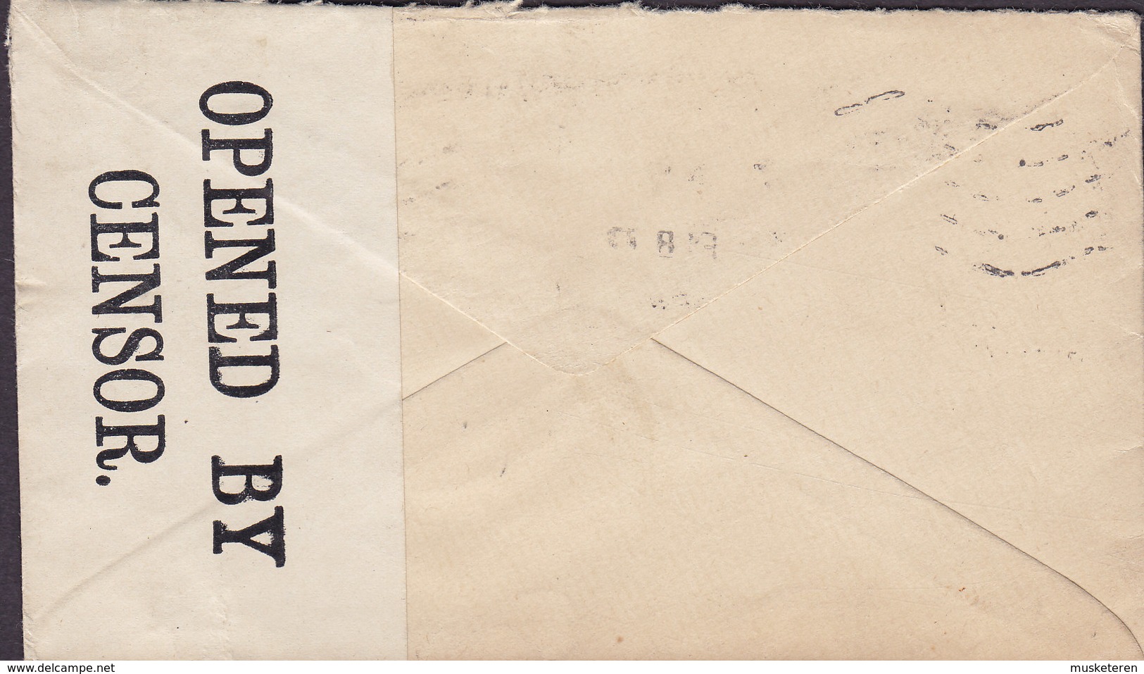 Great Britain Postal Stationery Ganzsache Entier GV. MANCHESTER 1917 Cover To USA OPENED BY CENSOR '3450' Label - Luftpost & Aerogramme