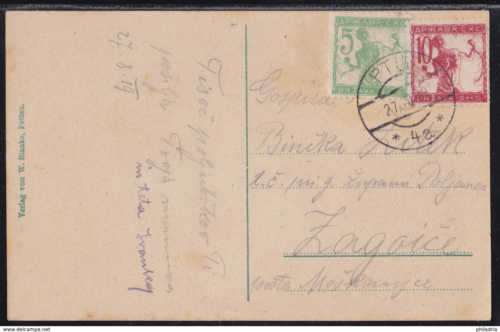 Ptuj, Minoritenplatz, Mailed 1919 - Slovénie