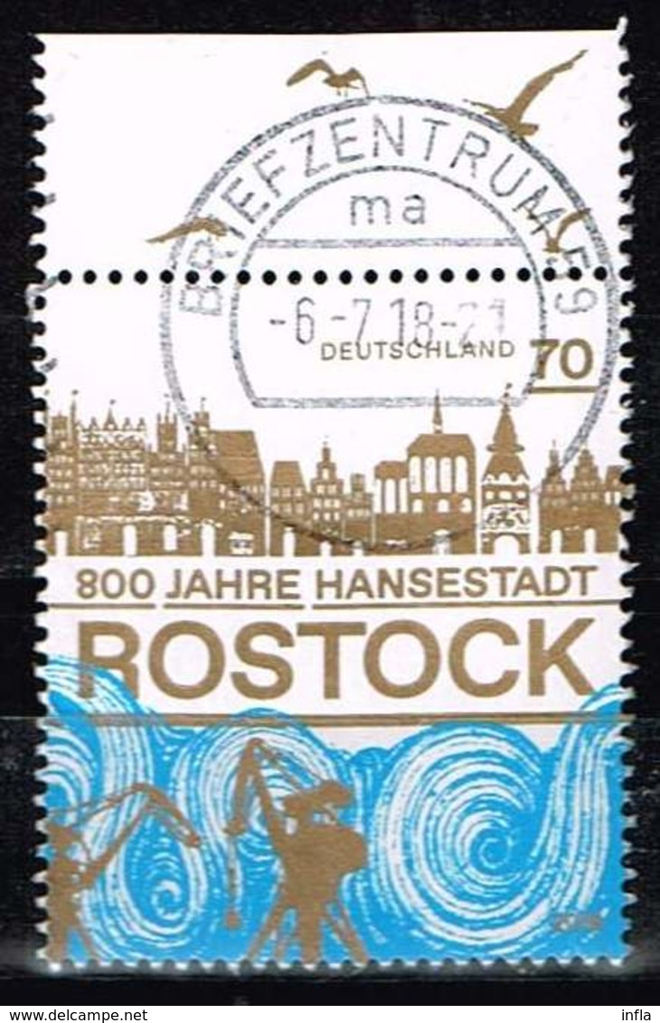 Bund 2018, Michel# 3395 O 800 Jahre Hansestadt Rostock - Used Stamps