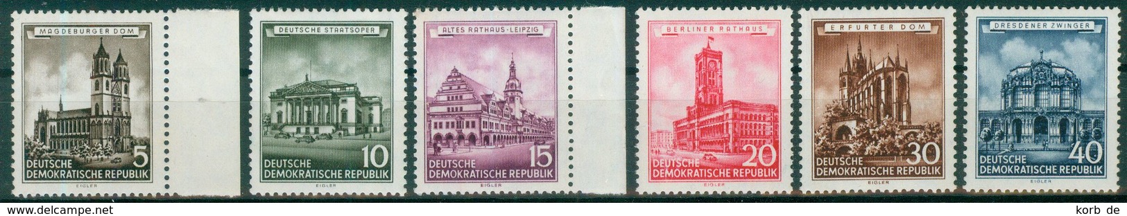 DDR 1955 / MiNr.    491 – 496   ** / MNH   (o4249) - Ungebraucht