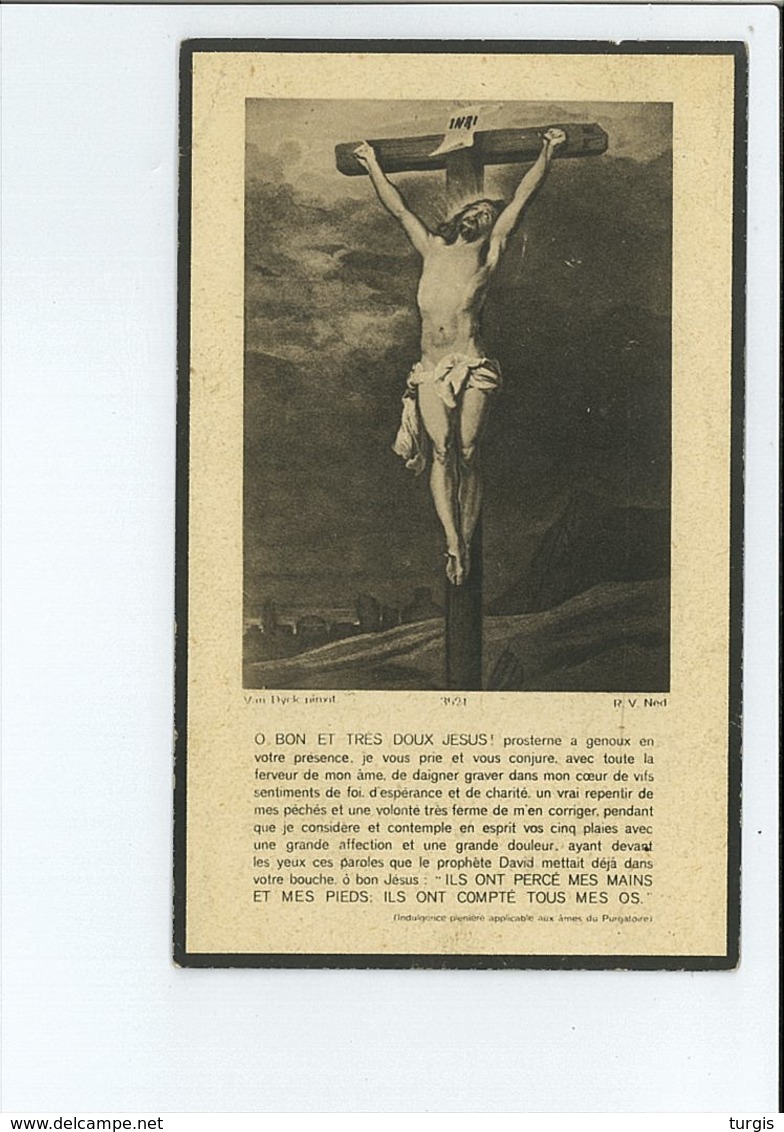 MADAME ARTHUR De GERADON NEE CLAIRE Van LOO + BRUXELLES ( BRUSSEL ) 1931 87 ANS - Devotieprenten