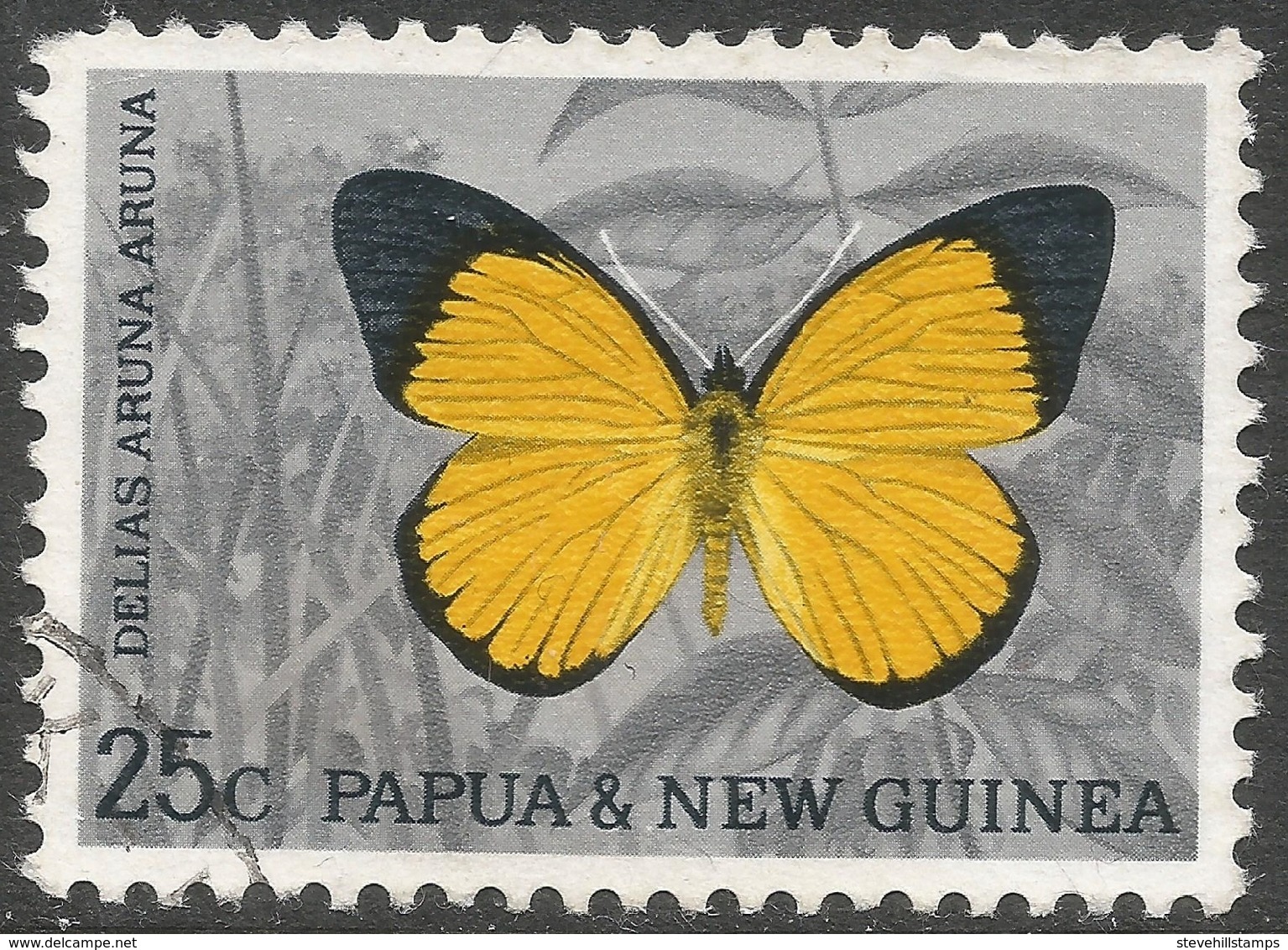 Papua New Guinea. 1966 Decimal Currency. Butterflies. 25c Used. SG 89 - Papua New Guinea