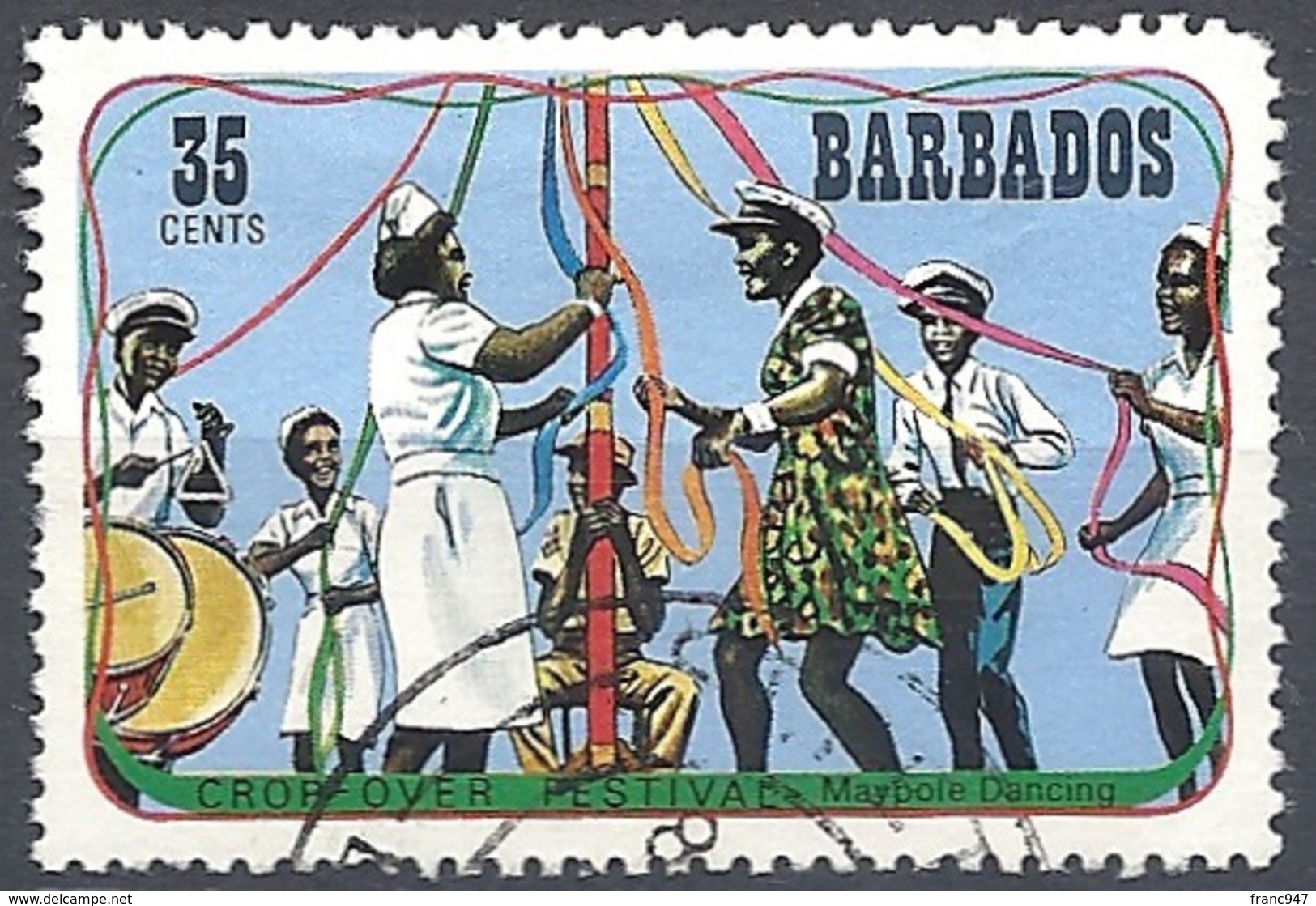 Barbados, 1975 Crop-over Festival, 35c Multi # SG. 533 - Michel 395 - Scott 426  USED - Barbades (1966-...)