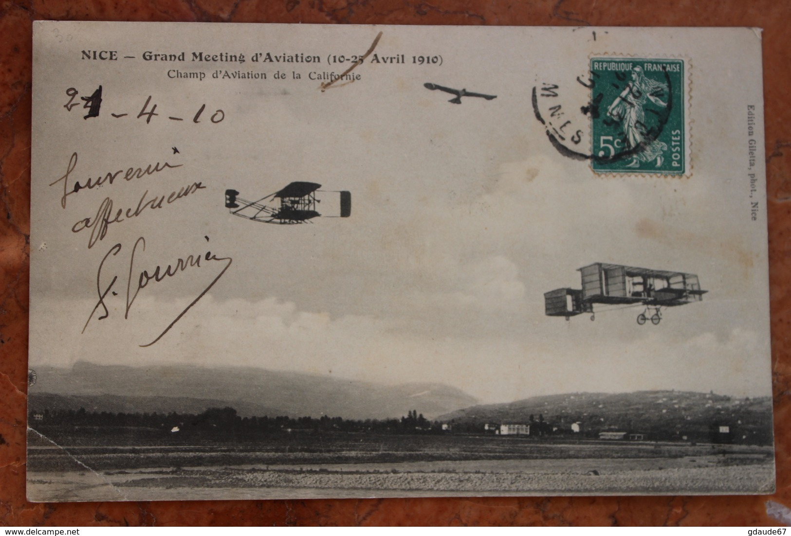 NICE (06) - GRAND MEETING D'AVIATION 1910 - CHAMP D'AVIATION DE LA CALIFORNIE - Transport (air) - Airport