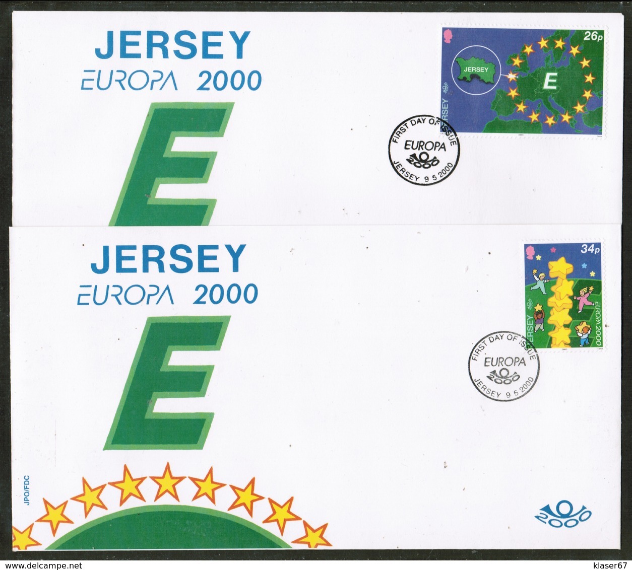 CEPT 2000 JE MI 922-23 JERSEY FDC - 2000