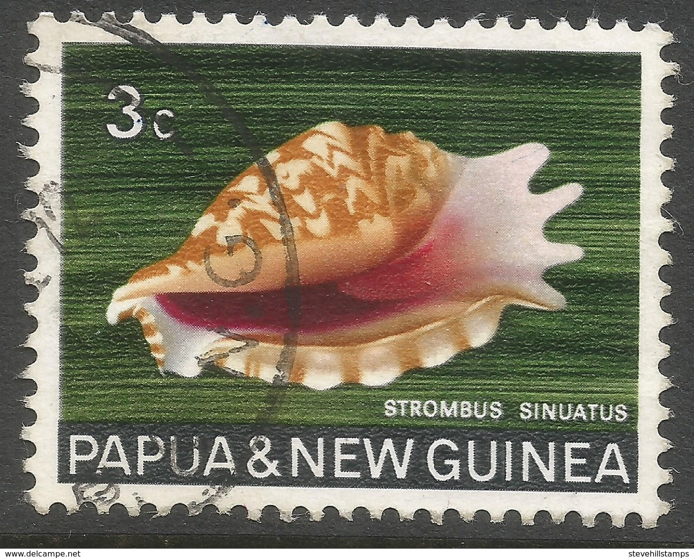 Papua New Guinea. 1968-69 Sea Shells. 3c Used. SG 138 - Papua New Guinea