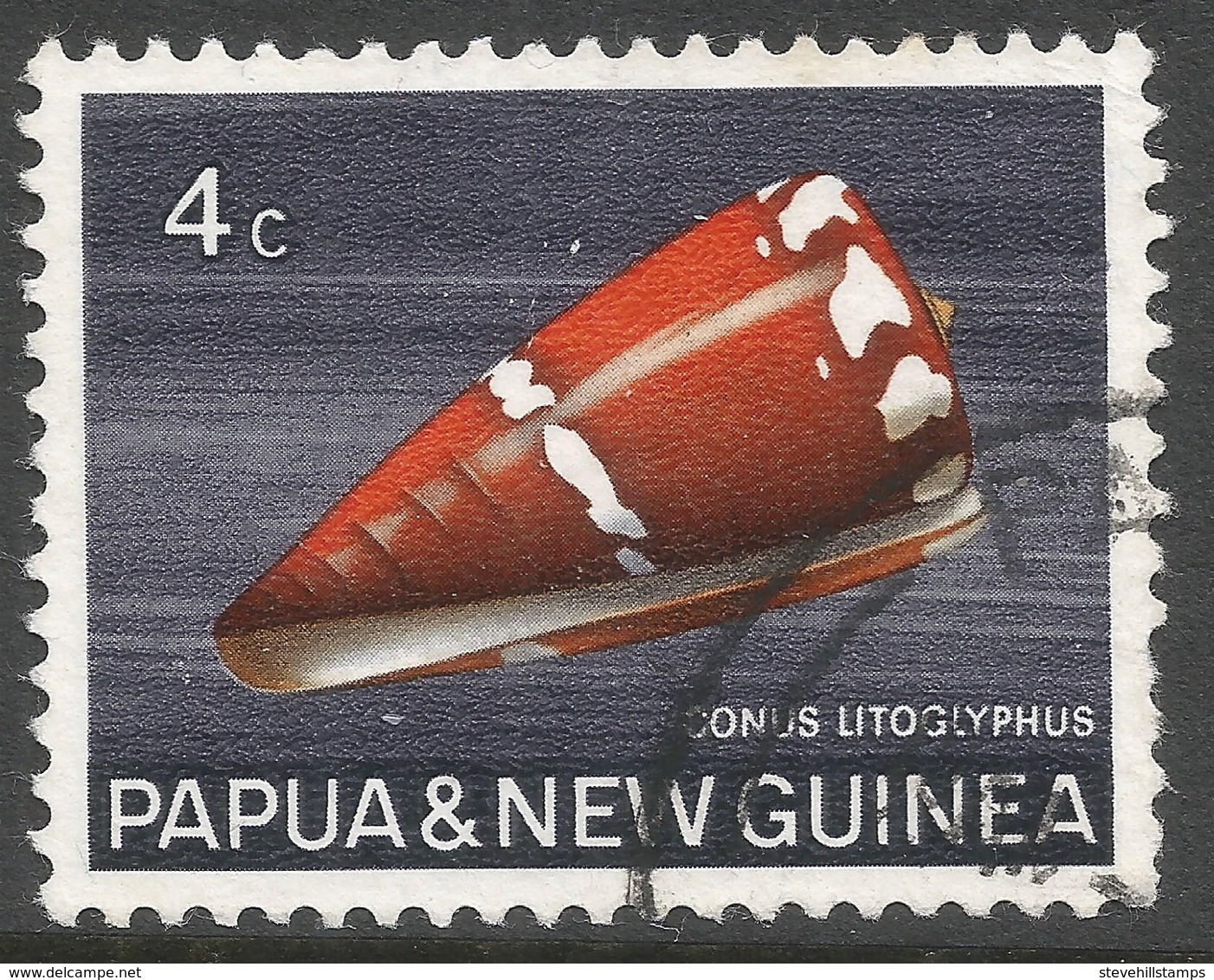 Papua New Guinea. 1968-69 Sea Shells. 4c Used. SG 139 - Papua New Guinea