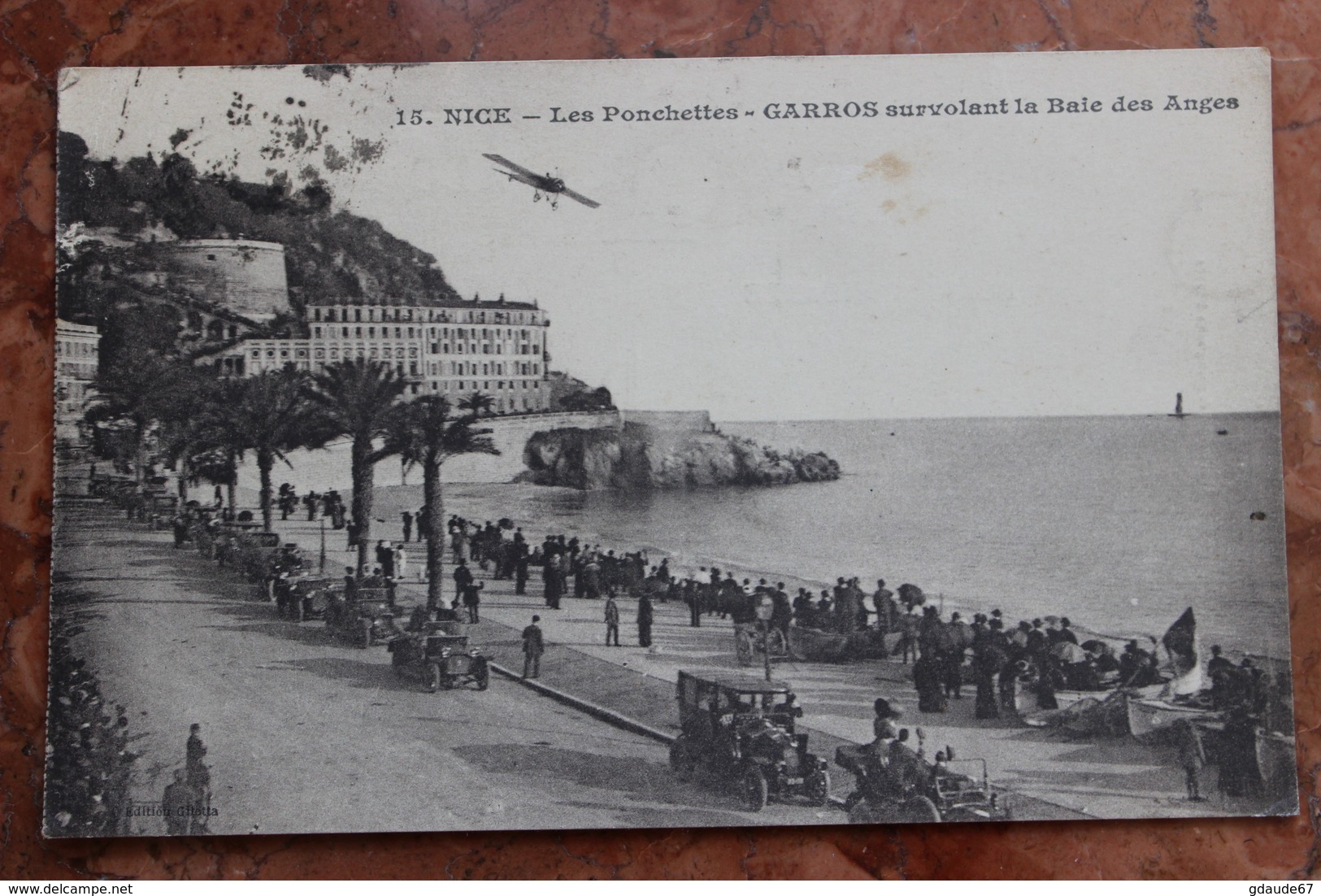 NICE (06) - LES PONCHETTES - GARROS SURVOLANT LA BAIE DES ANGES - AVIATION - Aeronautica – Aeroporto