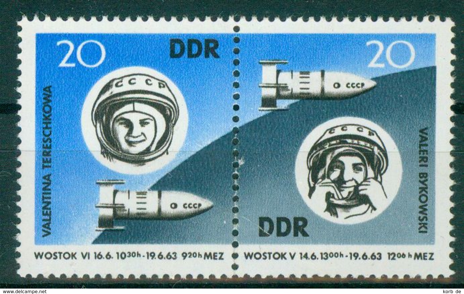 DDR 1963 / MiNr.   970 – 971  Zusammendruck    ** / MNH   (o4270) - Neufs