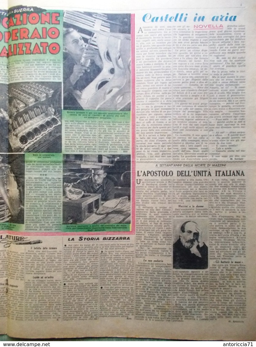 La Domenica Del Corriere 26 Luglio 1942 WW2 Deserto Egitto Mazzini Don Generali - Oorlog 1939-45
