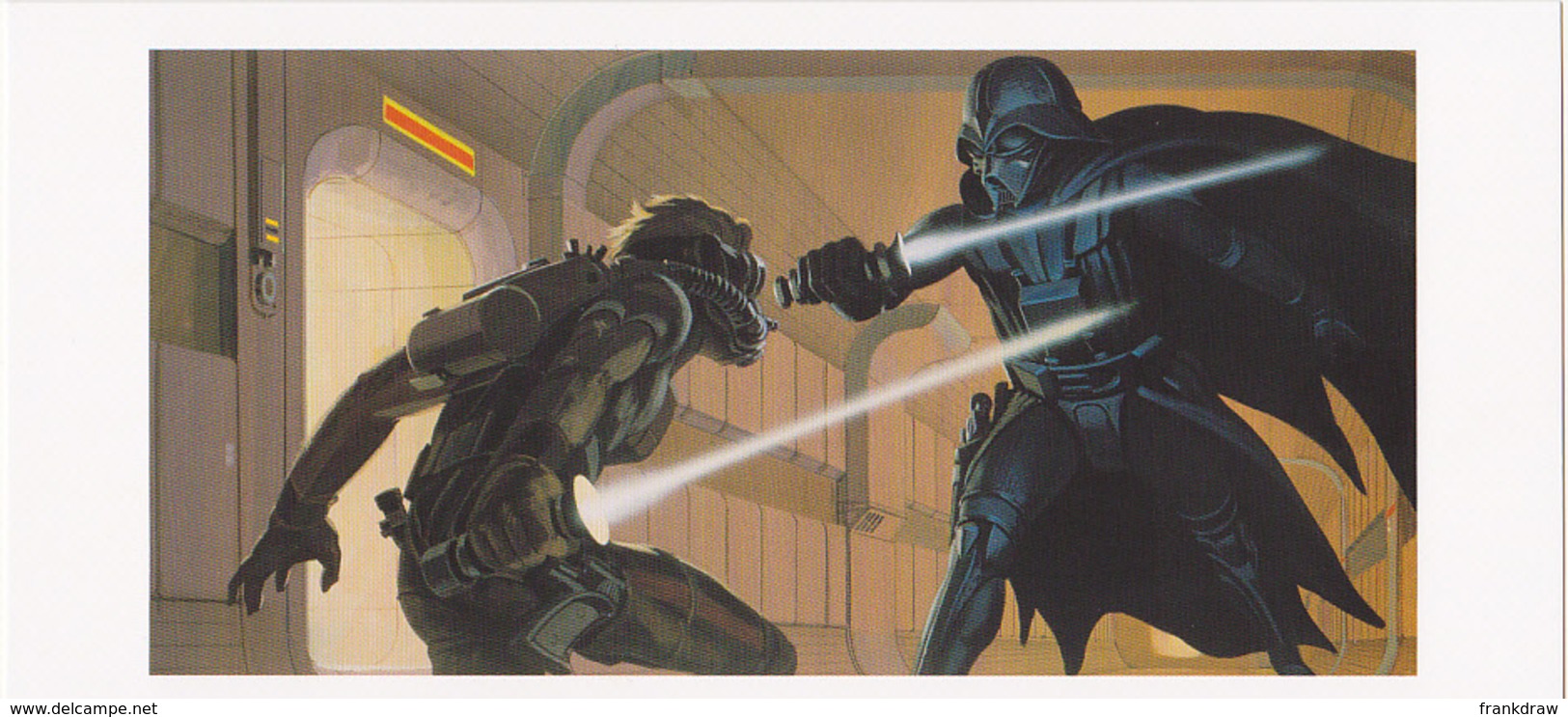 Postcard - Star Wars Art - Ralph McQuarrie - Laser Duel - Feb 14-15 1975 - New - Sin Clasificación