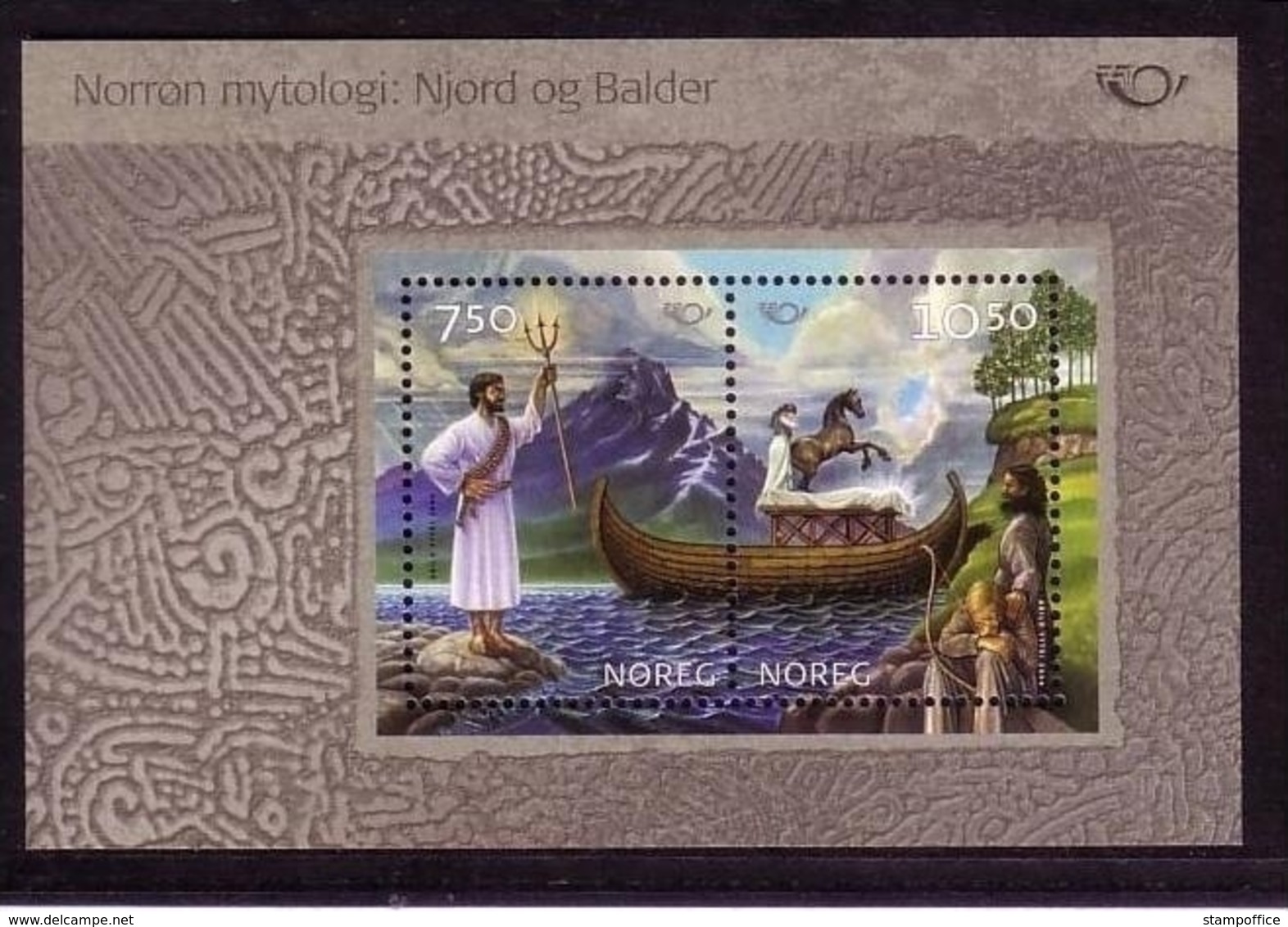 NORWEGEN BLOCK 25 ** NORDEN 2004 - NORDISCHE MYTHEN - Europäischer Gedanke