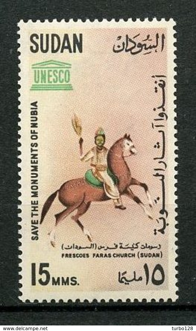 SOUDAN 1964 N° 162 ** Neuf MNH Superbe Chevaux Horses Monuments De Nubie Fresque Eglise De Faras Roi Mage - Soudan (1954-...)