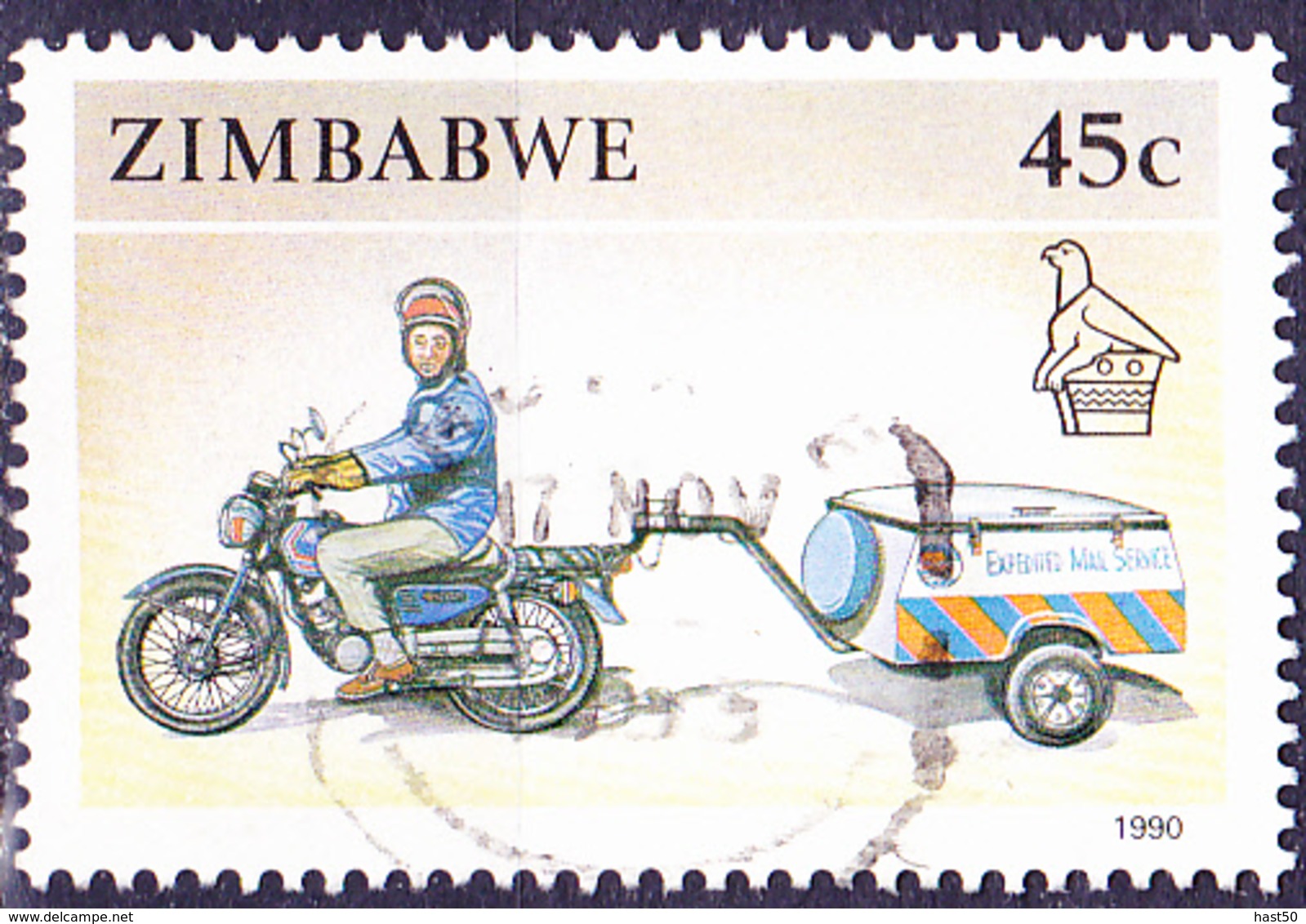 Simbabwe - Motorrad Mit Anhänger (Mi.Nr.: 433) 1990 - Gest. Used Obl. - Zimbabwe (1980-...)