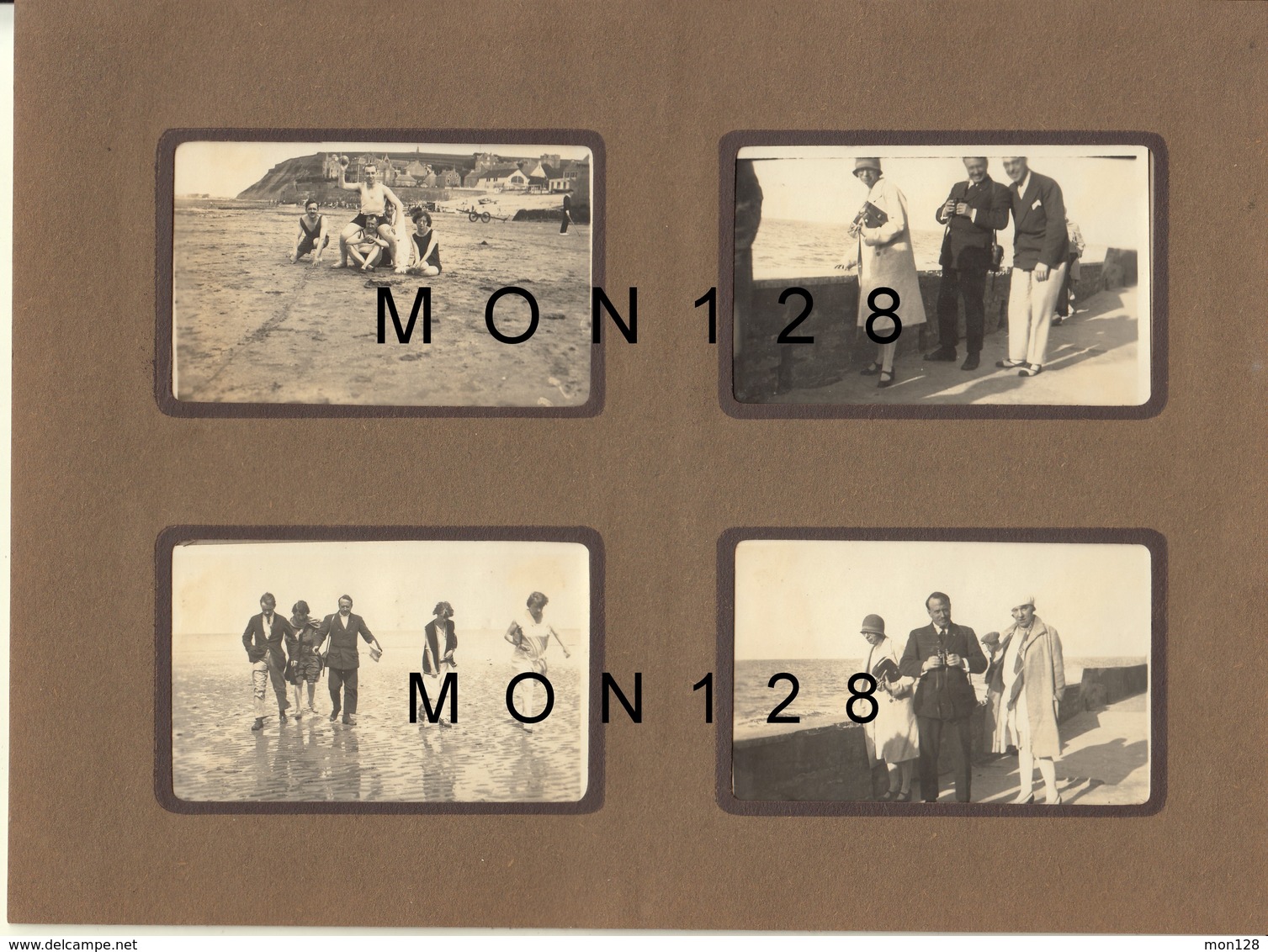 NORMANDIE ARROMANCHES 1930 - 8 PHOTOS DE FAMILLE NON COLLEES - Dim 8,5x5,5 Cms - BON ETAT - Lieux