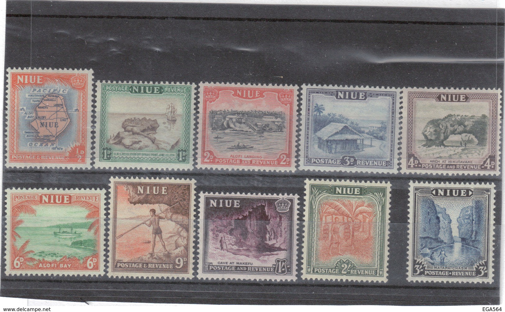 M12 - NIUE 80 / 89 ** MNH De 1950 - Cartographie - Résolution De Cook - Sites - - Niue