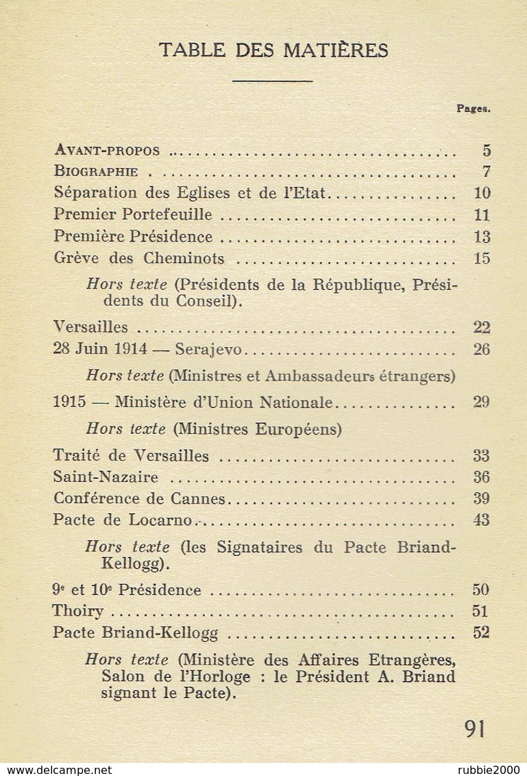 COCHEREL ARISTIDE BRIAND COMITE D ACTION DU MONUMENT AU PRESIDENT A. BRIAND D HOULBEC COCHEREL EURE 1933 - Histoire