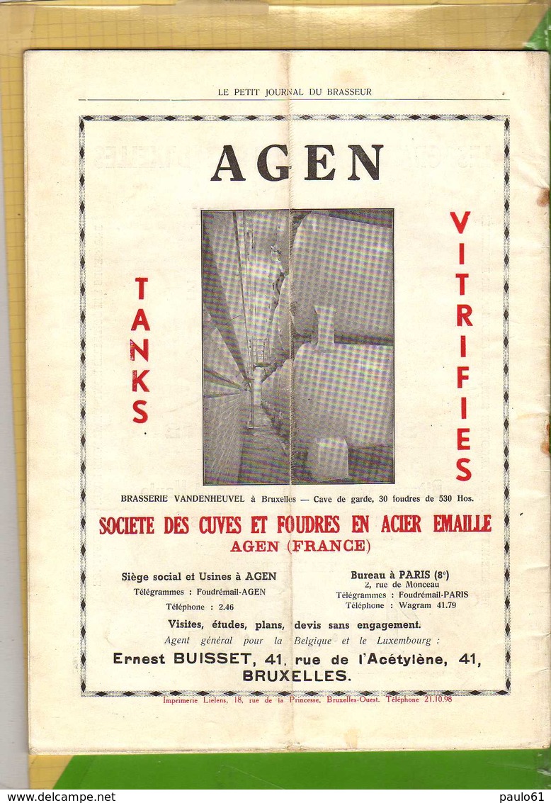 2  Revues Anciennes  LE PETIT JOURNAL Du BRASSEUR N° 1954 Et 1955 De Decembre 1937 - Autres & Non Classés