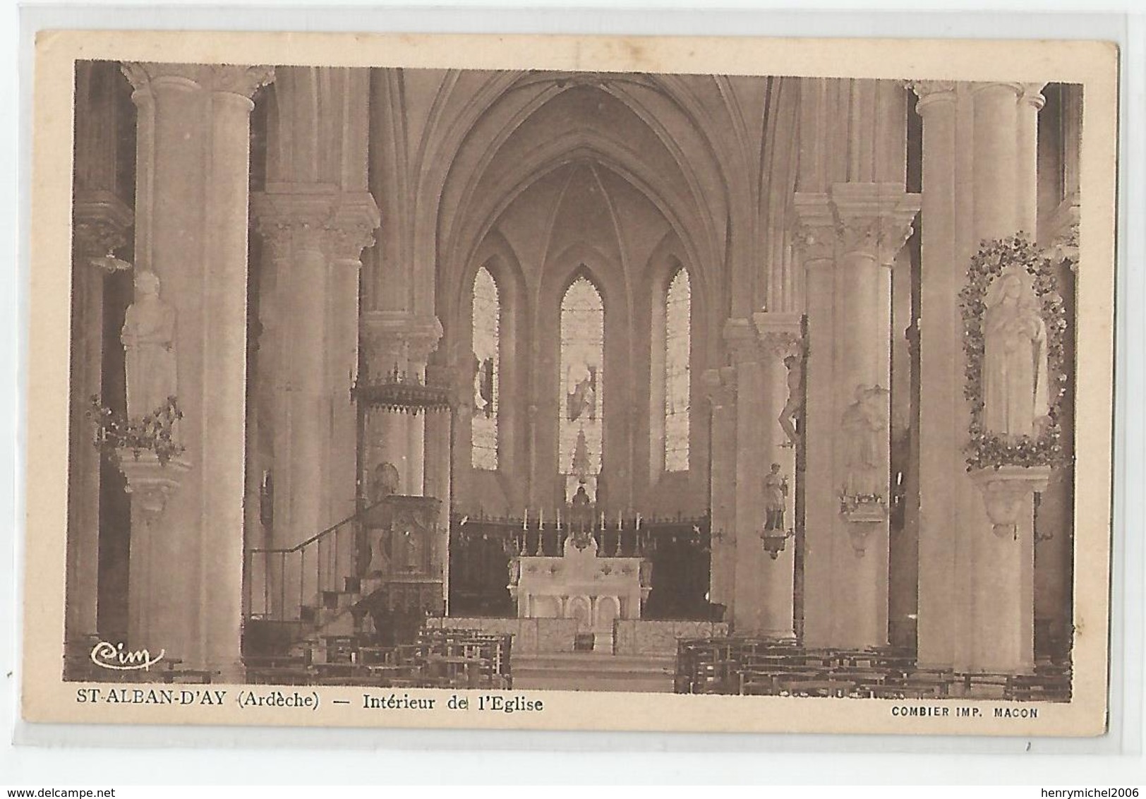 07 Ardèche - St Alban D'ay Intérieur De L'église - Sonstige & Ohne Zuordnung