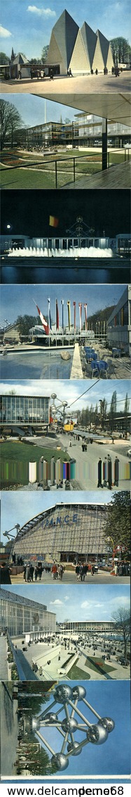 Exposition Universelle 1958 "Coffret Neuf" Complet  Contenant 10 Cartes Reliées Série II C Copyrigth By EGICARTE - Weltausstellungen
