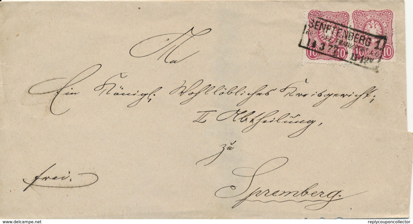 SENFTENBERG - 1877 , Brief Nach Spremberg - Briefe U. Dokumente