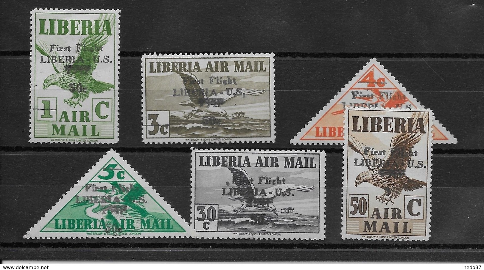 Liberia Poste Aérienne N°22,24/26,29,30 - Oiseaux - Neuf * Avec Charnière - TB - Liberia