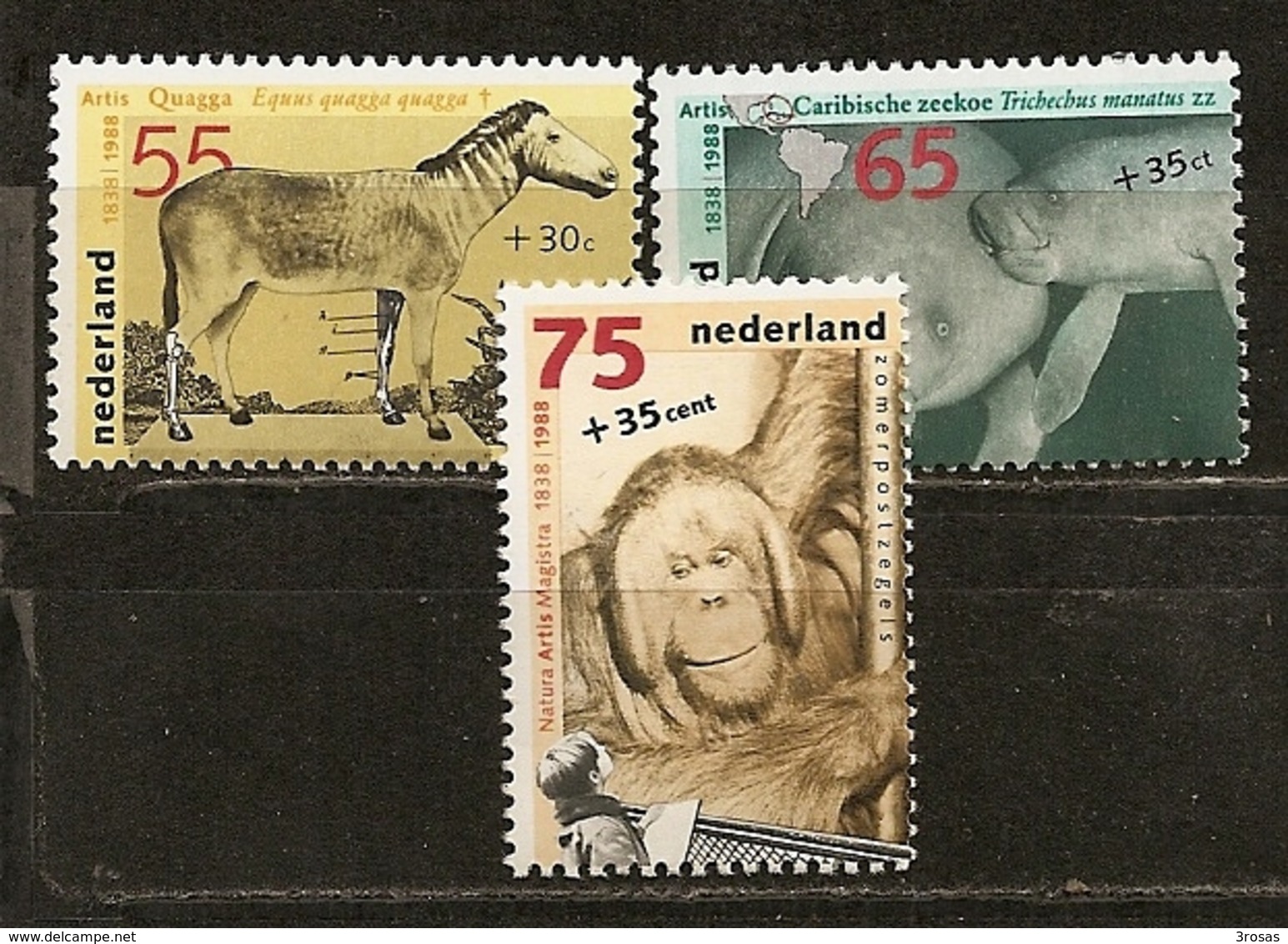 Pays-Bas Netherlands 1988 Zoo Animaux Animals Set Complete MNH ** - Neufs