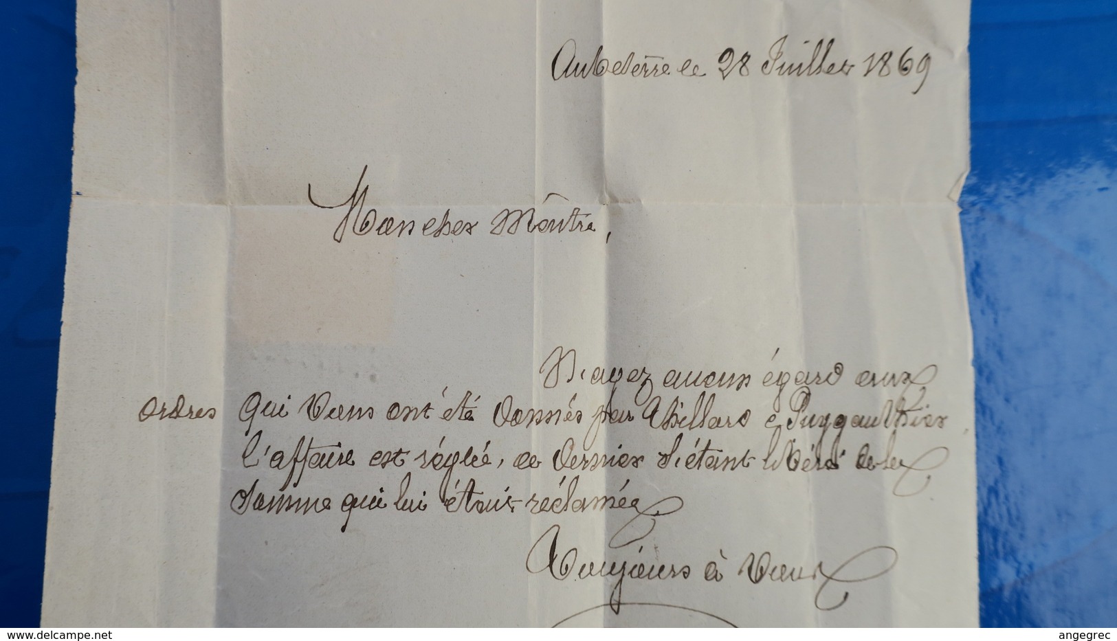 Variété Napoleon N° 29 (points Blancs Devant Effigie) Sur Lettre De Aubeterre Sur Dronne Charente GC 203 - 1849-1876: Klassik