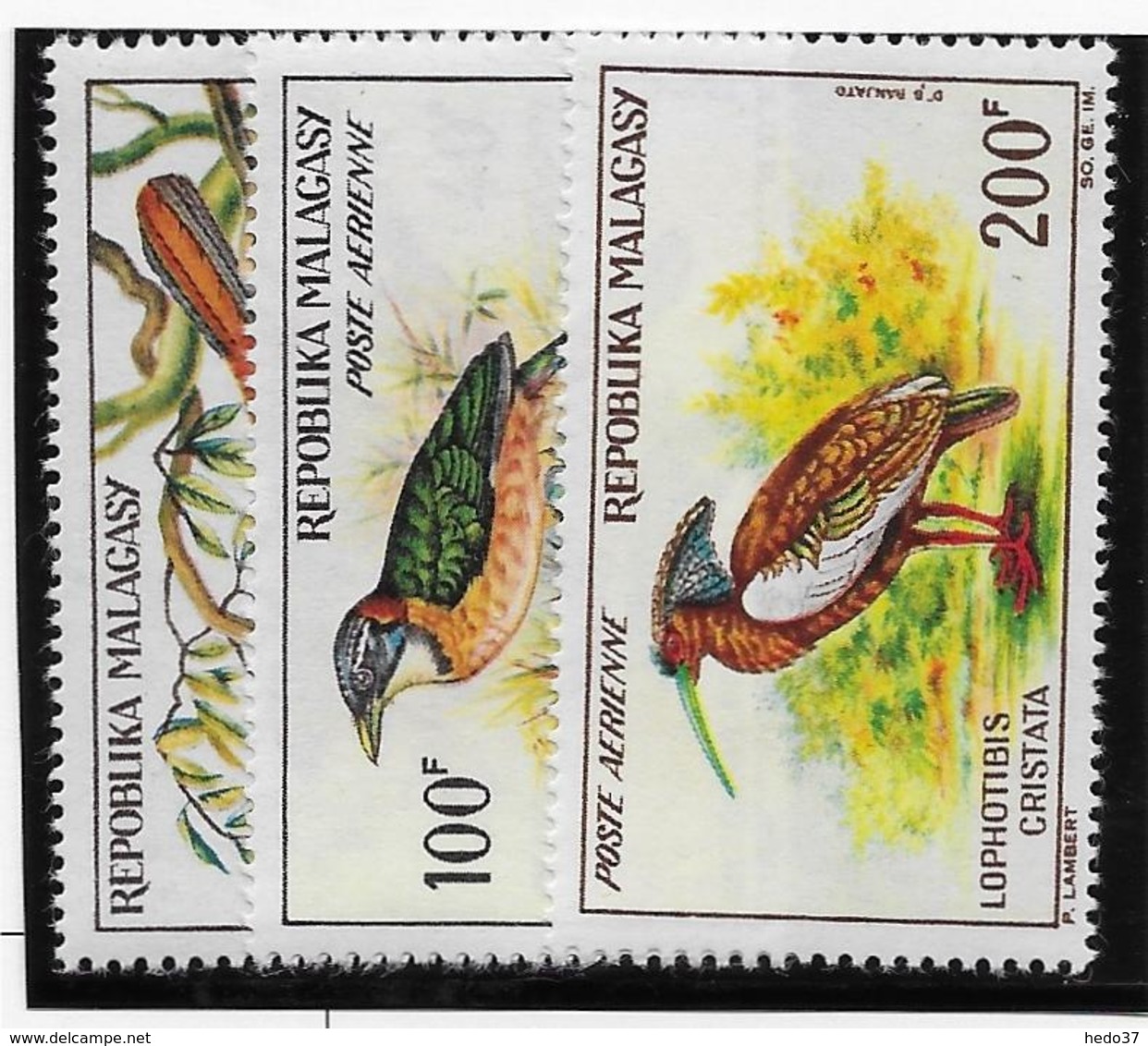 Madagascar Poste Aérienne N°89/91 - Oiseaux - Neuf ** Sans Charnière - TB - Madagascar (1960-...)