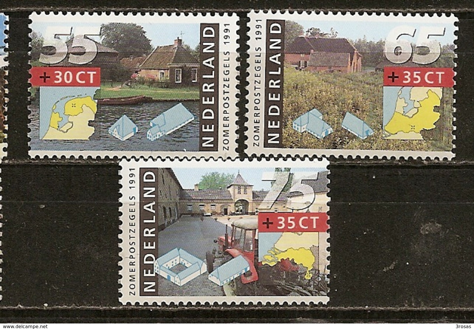 Pays-Bas Netherlands 1991 Fermes Farms Set Complete MNH ** - Neufs