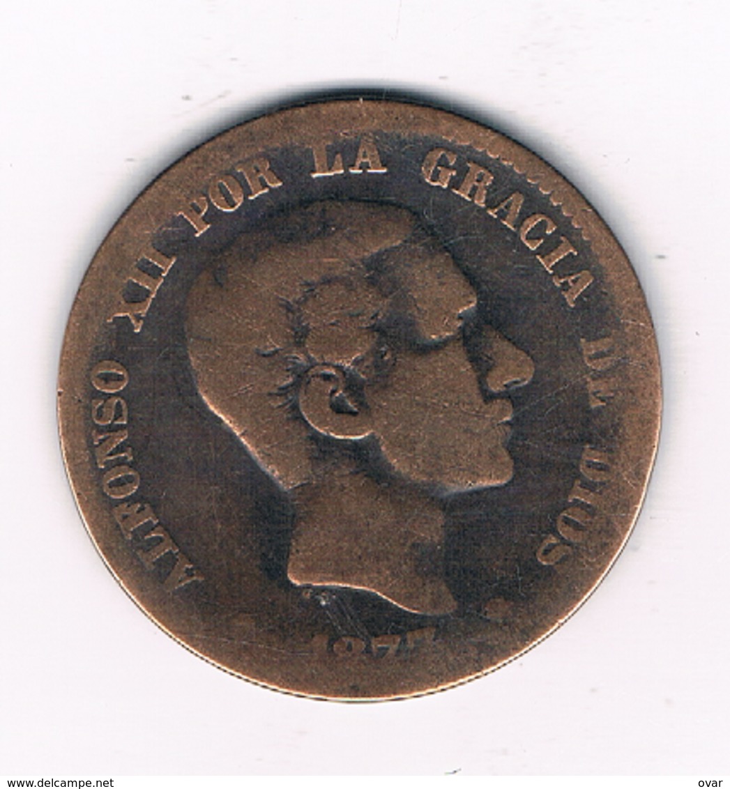 10 CENTIMOS 1877  SPANJE /0587/ - Premières Frappes