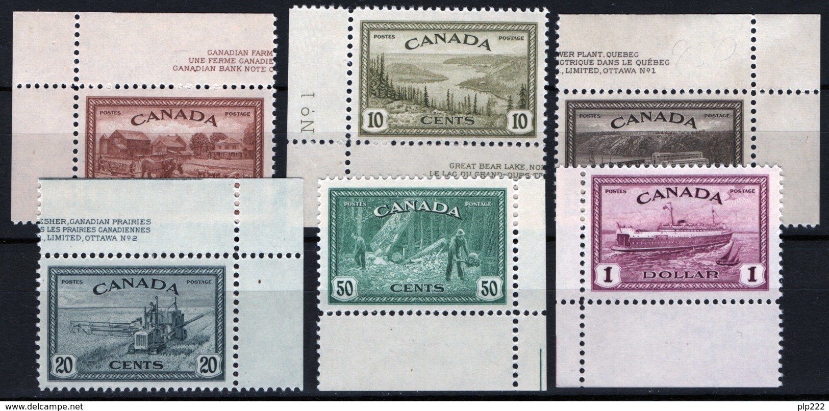 Canada 1946 Y.T 219/24 MNH/** VF/F - Neufs