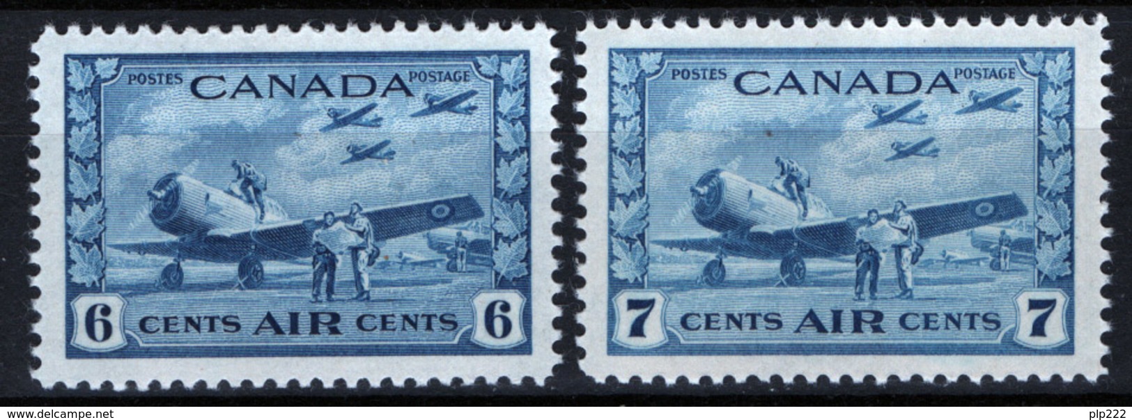 Canada 1942 Posta Aerea Y.T A7/8 MNH/** VF/F - Poste Aérienne