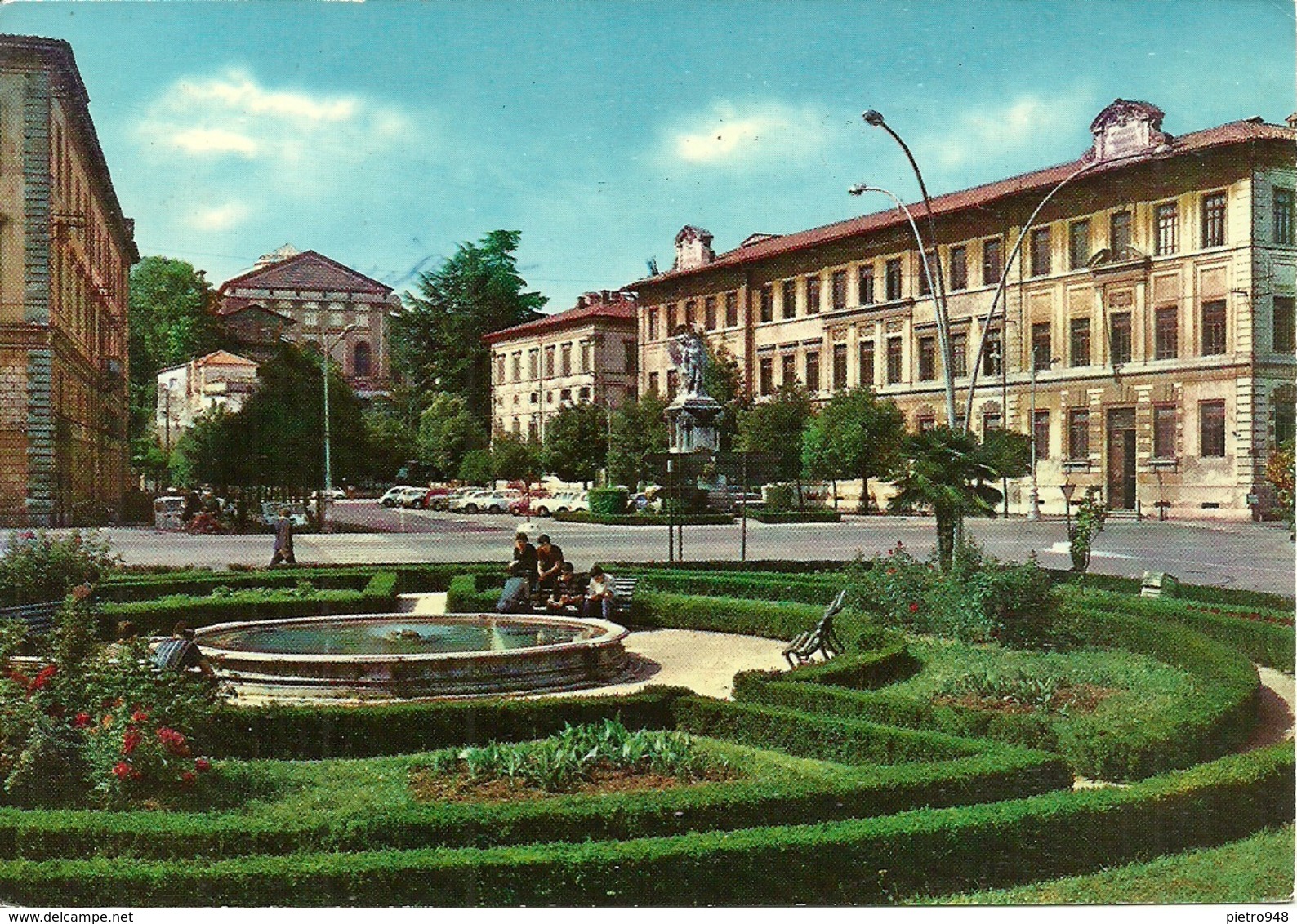 Rieti (Lazio) Piazza Mazzini, Giardino, Targhetta "2-14 Ag. 1971 Aeroporto Rieti, Campionato Italiano Volo A Vela" - Rieti