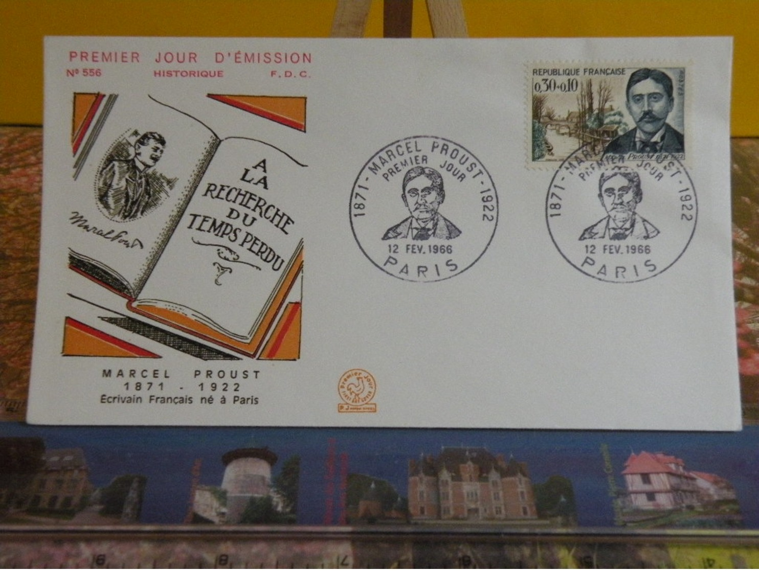 Marcel Proust écrivain Français (75) Paris - 12.2.1966 FDC 1er Jour N°556 - Coté 2,50€ - 1960-1969