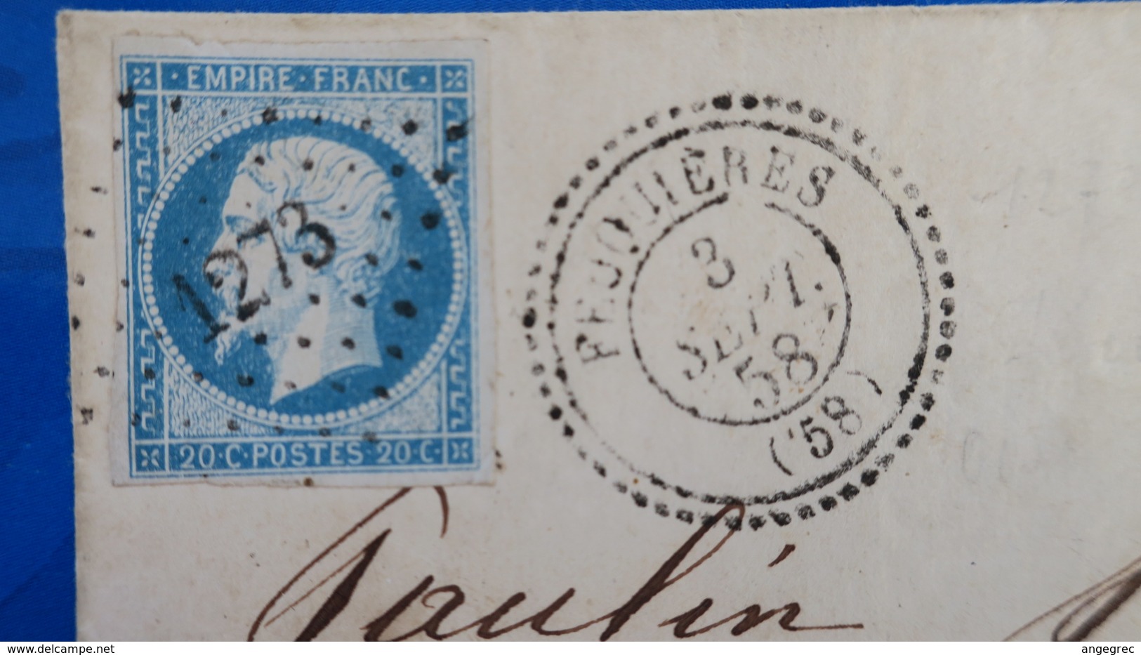 Lettre De Haudricourt 1858 Postée A Feuquieres Oise Pour Luneville  PC 1273 - 1849-1876: Période Classique