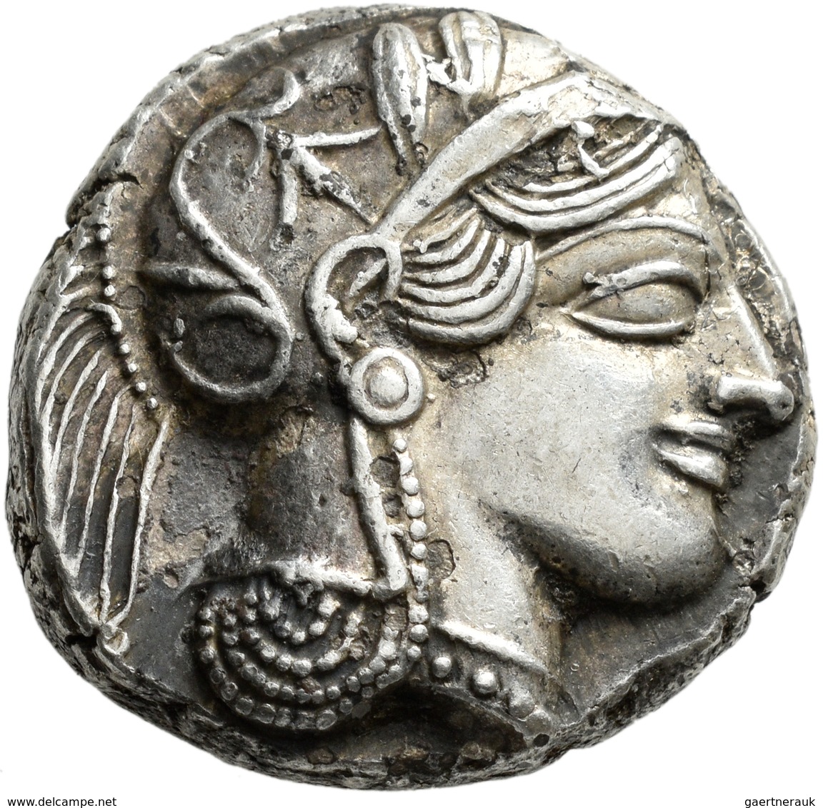 Attika: Tetradrachme 420/404 V. Chr., Athen, Av: Kopf Der Athena Glaukopis Nach Rechts, Rv: Steinkau - Griekenland