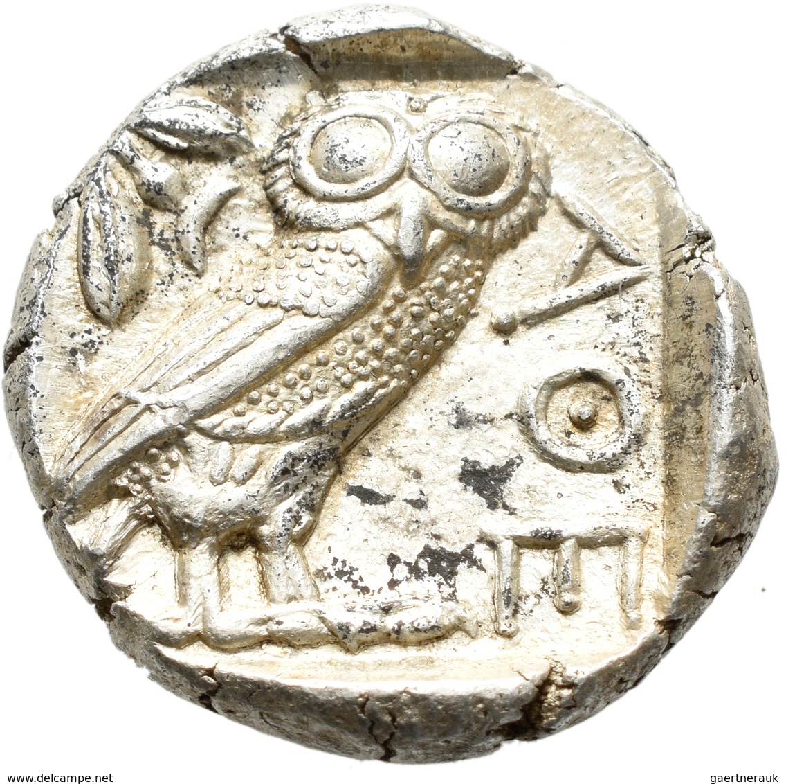 Griechische Münzen: Athen: AR Tetradrachme, Nach 449 V. C., Av: Athenakopf Rechts Mit Attischem Helm - Griechische Münzen