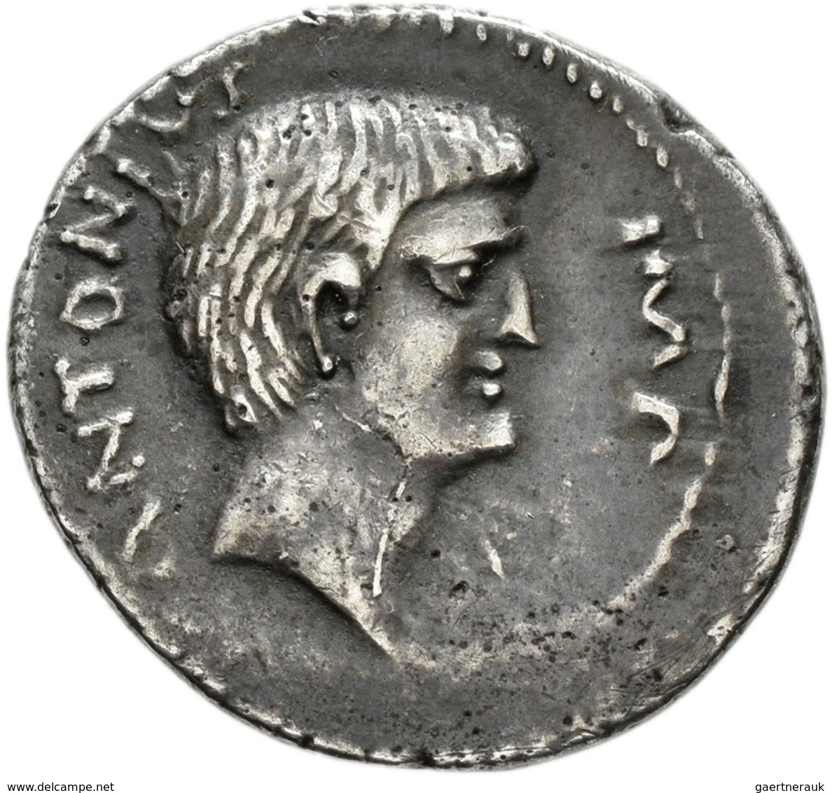 Marcus Antonius (39 V.Chr.): Marcus Antonius Und Octavian 40-39 V. Chr.: AR Denar, 3,47 G, Heeresmün - The Julio-Claudians (27 BC Tot 69 AD)